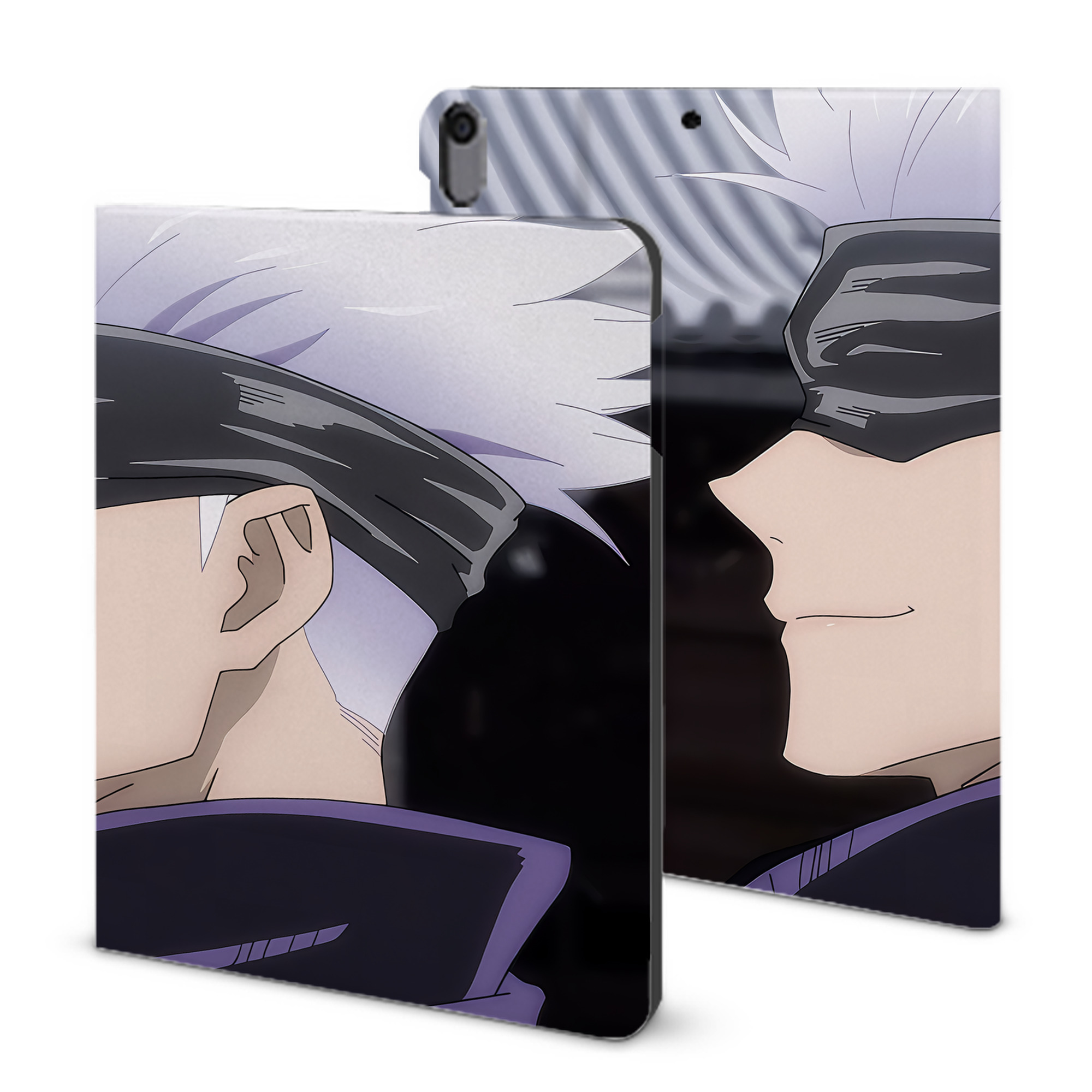 （画像用） 呪術廻戦 Jujutsu Kaisen IPad ケース ブック型 PUレザー TPU 耐衝撃 軽量 薄型 ペン収納なし 全面保護 IPad 各モデル対応